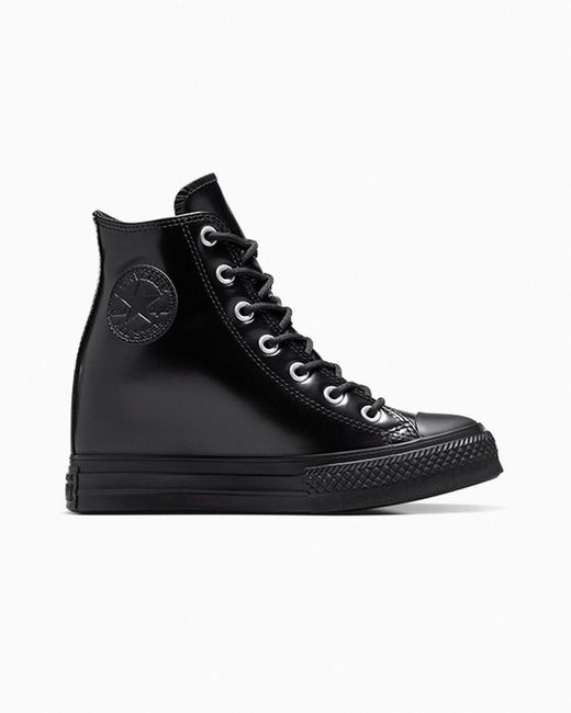 Converse Black Chuck Taylor All Star Wedge Platform Leather