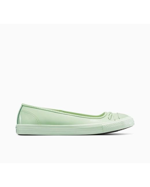 Converse Green Chuck Taylor All Star Dainty Ballerina Patent Leather Slip On