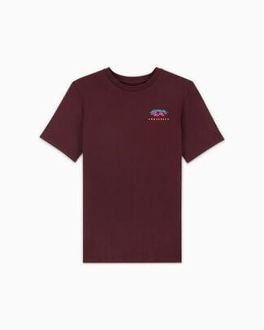 Converse Purple Abstract Mountain T-Shirt Cotton For for men