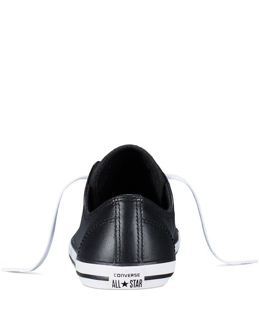 converse leather dainty black