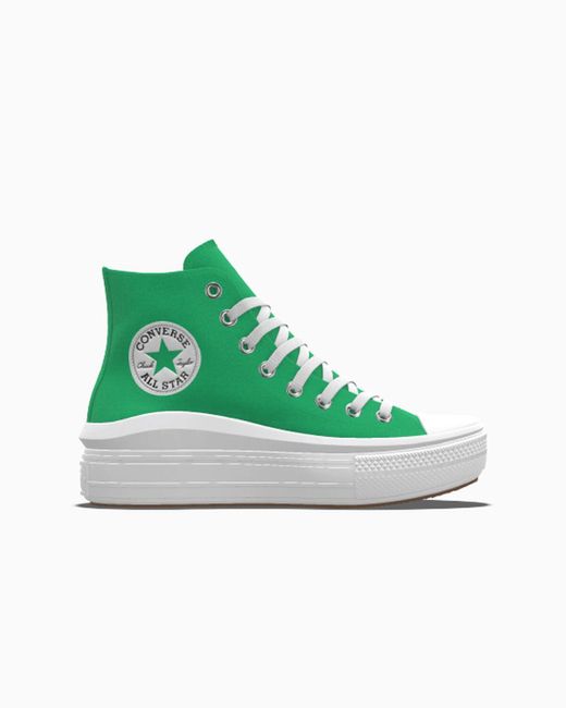 Converse Green Custom Chuck Taylor All Star Move Platform By You