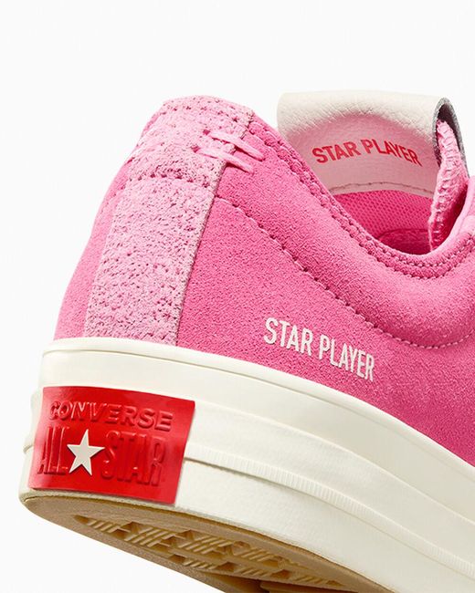Converse Pink Star Player 76 Suede