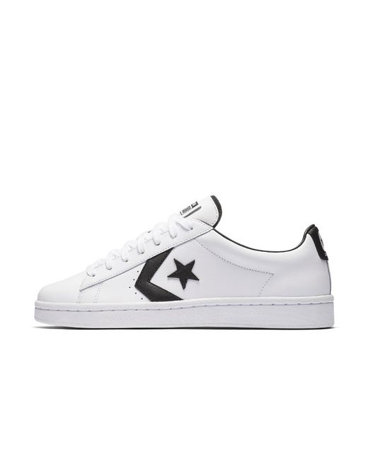 skrivestil elite taxa Converse Pro Leather Low Top Shoe in White for Men | Lyst