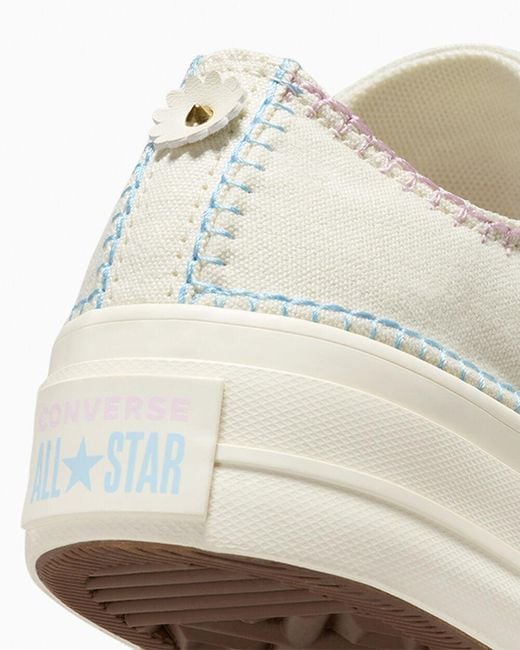Converse White Chuck Taylor All Star Lift Platform Crafted Stitching