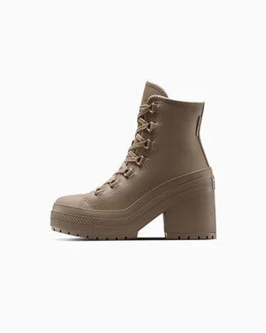 Converse Brown Chuck 70 De Luxe Heel Platform Leather