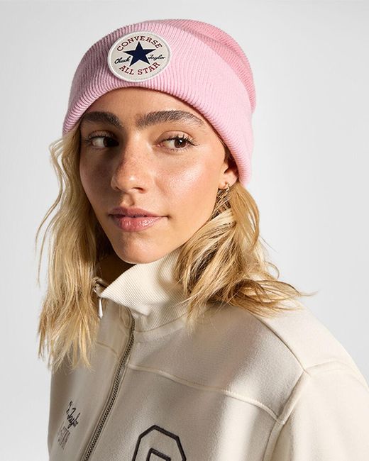 Converse Pink Chuck Taylor Colorblocked Beanie