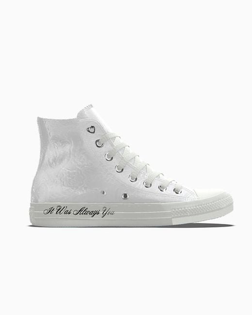 Converse White Satin Lace Custom Wedding Chucks