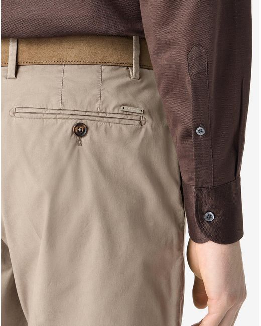 Corneliani Natural Garment-Dyed Gabardine Bermuda Shorts for men