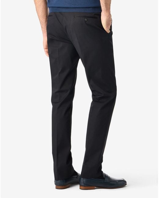 Corneliani Black One-Pleat Stretch Cotton Gabardine Trousers for men