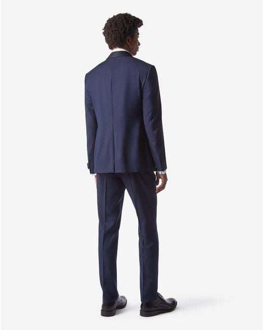 Corneliani Blue S120's Wool Sablé Tuxedo for men