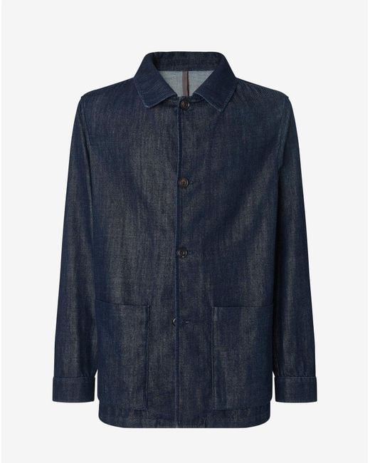 Corneliani Blue Denim Jacket for men