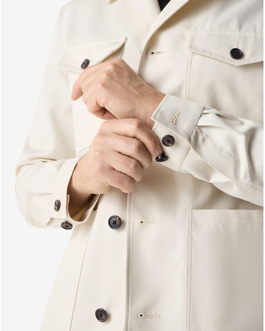 Corneliani Natural Cotton And Cashmere Overshirt for men