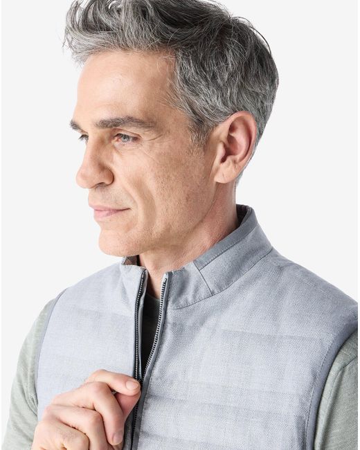 Corneliani Blue Reversible Padded Waistcoat for men
