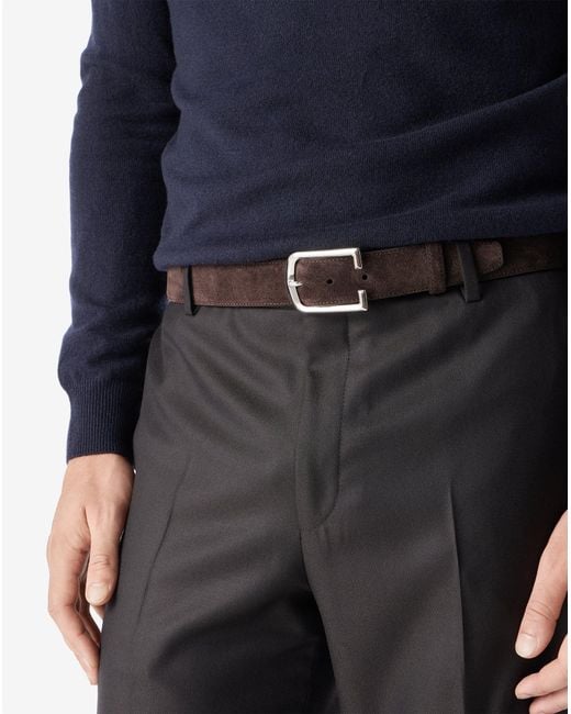 Corneliani Brown Suede Belt for men