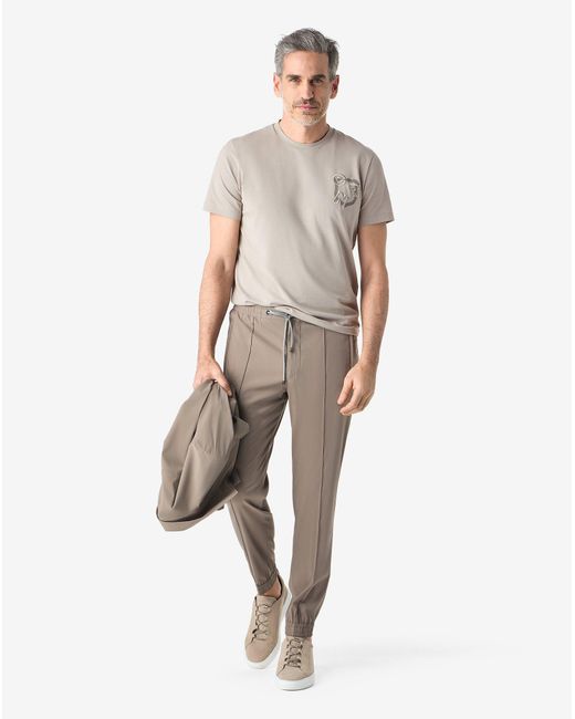 Corneliani Gray Dark Technical Wool Joggers for men