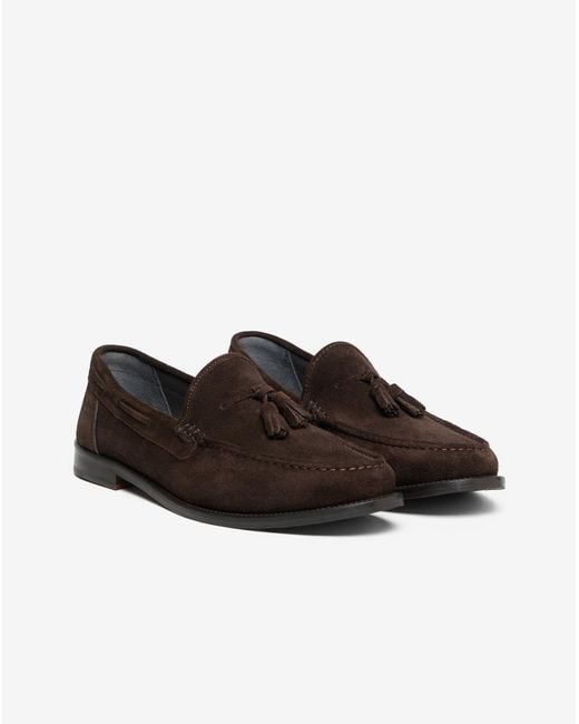 Corneliani White Loafers With Suede Tassels for men