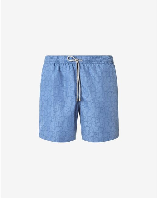 Corneliani Blue Short Boxer Swimming Trunks for men