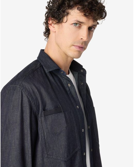 Corneliani Blue Denim Shirt for men