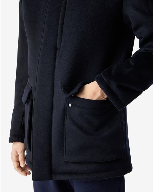 Corneliani Blue Melange Cashmere Blend Field Jacket for men
