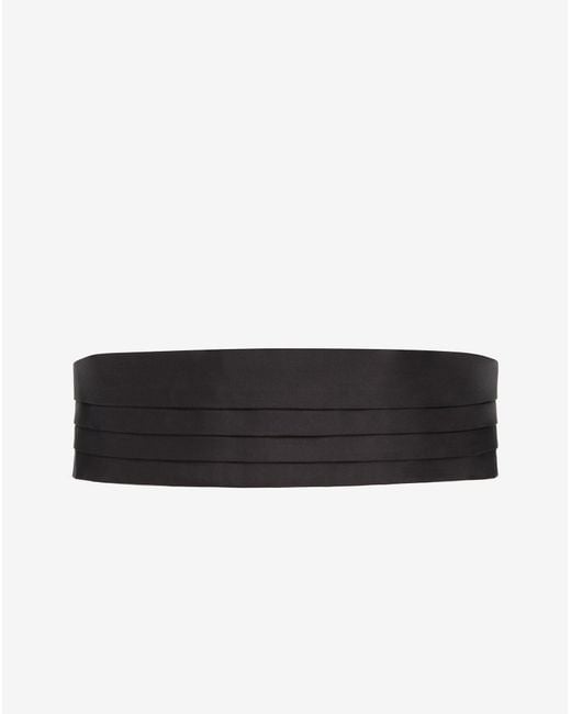 Corneliani Black Pure Silk Cummerbund for men