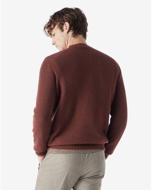 Corneliani Brown Wool And Cashmere Blend Jumper for men