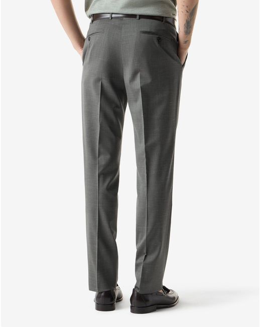 Corneliani Gray Stretch Wool And Linen Suit for men