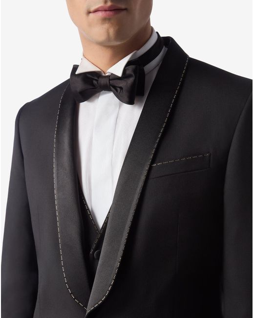 Corneliani Black 130's Wool Twill Tuxedo for men