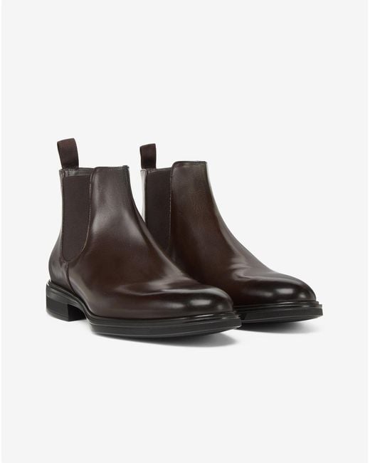 Corneliani White Aged Calfskin Chelsea Boots for men