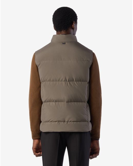 Corneliani Brown Quilted Poplin Waistcoat for men