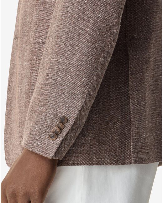 Corneliani Brown Hopsack Jacket for men