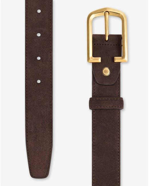 Corneliani Brown Dark Suede Belt for men