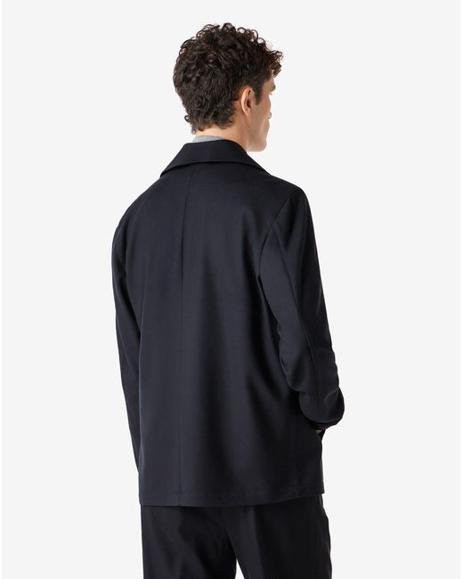 Corneliani Blue 160's Wool Overshirt for men