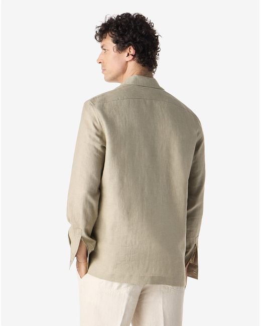 Corneliani Natural Chambray Linen Shirt for men