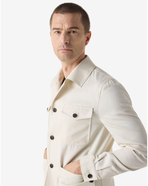 Corneliani Natural Cotton And Cashmere Overshirt for men