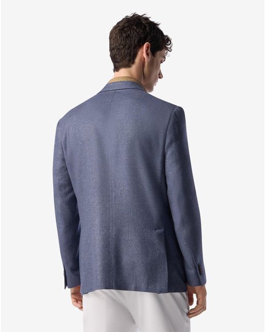 Corneliani Blue Denim Wool And Silk Jacket for men