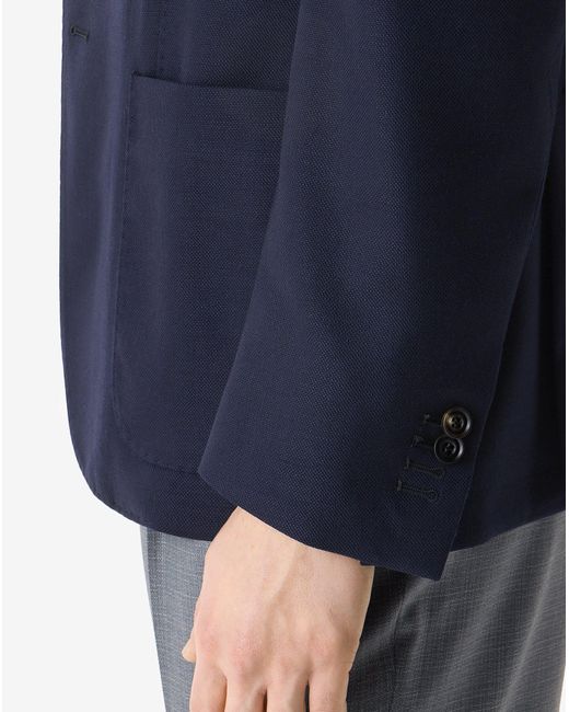 Corneliani Blue Pure Wool Jacket With Inner Vest for men