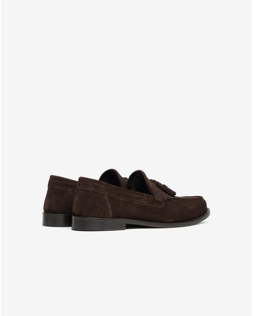 Corneliani White Loafers With Suede Tassels for men