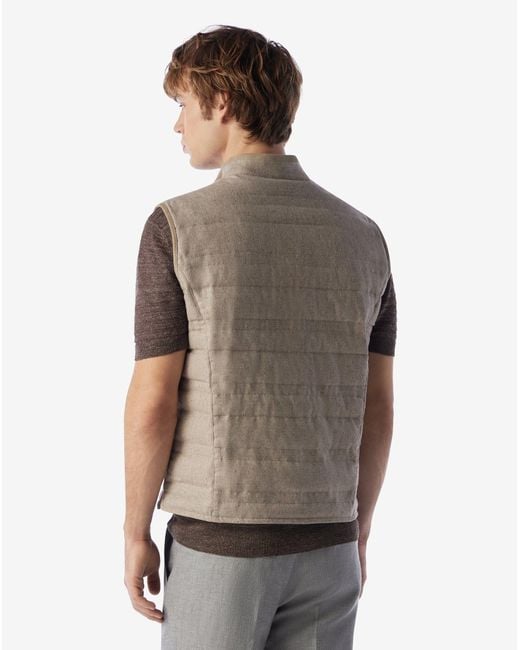 Corneliani Brown Reversible Down Gilet for men