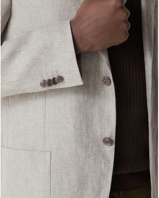 Corneliani White Linen And Lyocell Jacket for men