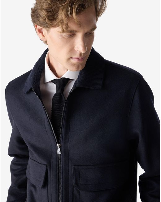Corneliani Blue Wool And Cashmere Jacket for men