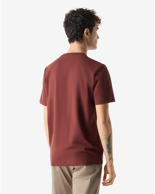 Corneliani Red Crew Neck Stretch Jersey T-Shirt for men