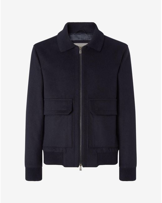 Corneliani Blue Wool And Cashmere Jacket for men