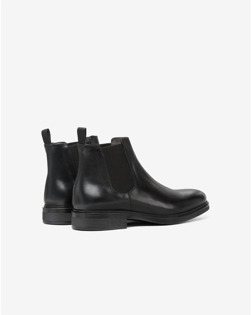 Corneliani Black Aged Calfskin Chelsea Boots for men