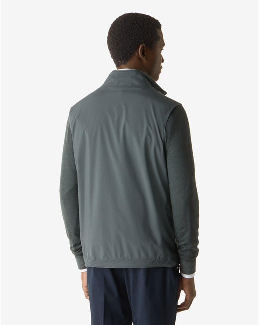 Corneliani Blue Technical Poplin Gilet for men