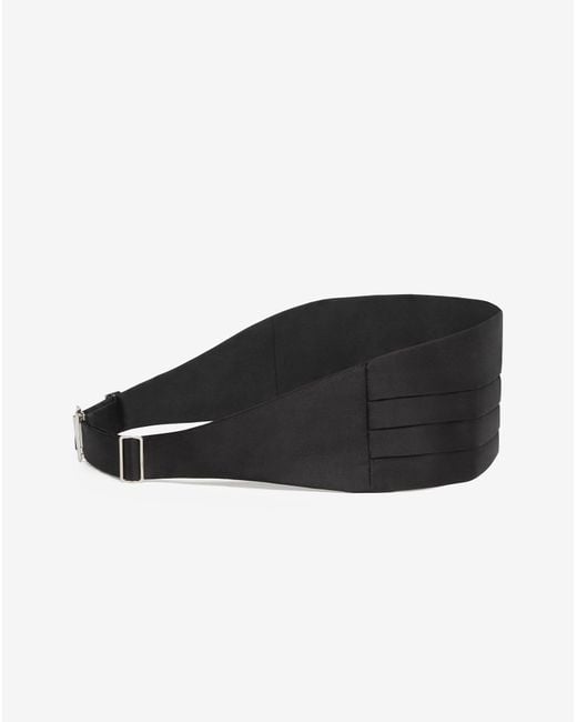 Corneliani Black Pure Silk Cummerbund for men