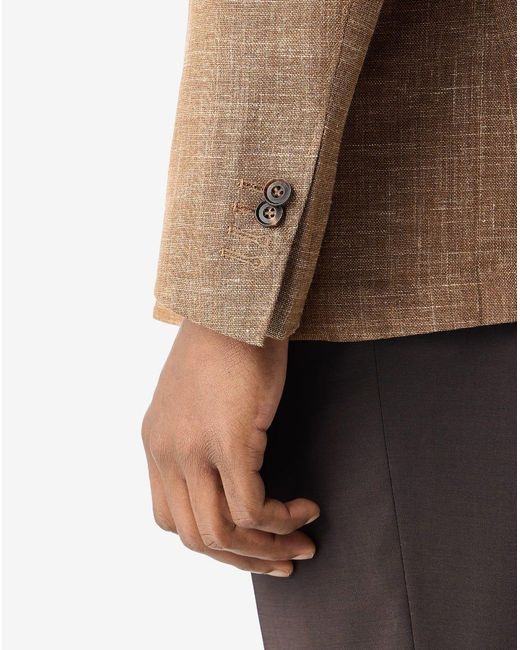 Corneliani Natural Wool, Linen And Silk Jacket With Inner Vest for men