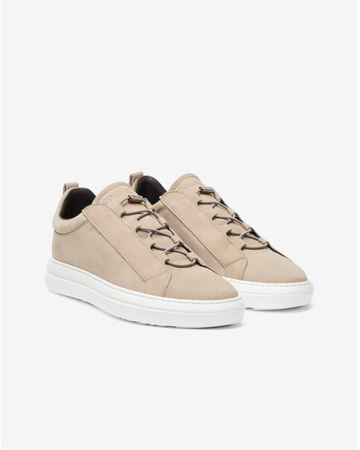 Corneliani White Nabuk Trainers for men