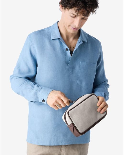 Corneliani Blue Pure Linen Shirt for men