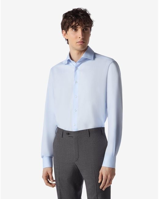 Camicia Azzurra di Corneliani in Blue da Uomo