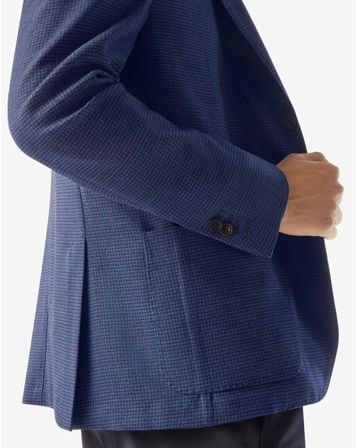 Corneliani Blue Stretch Wool Jacket With Inner Vest for men